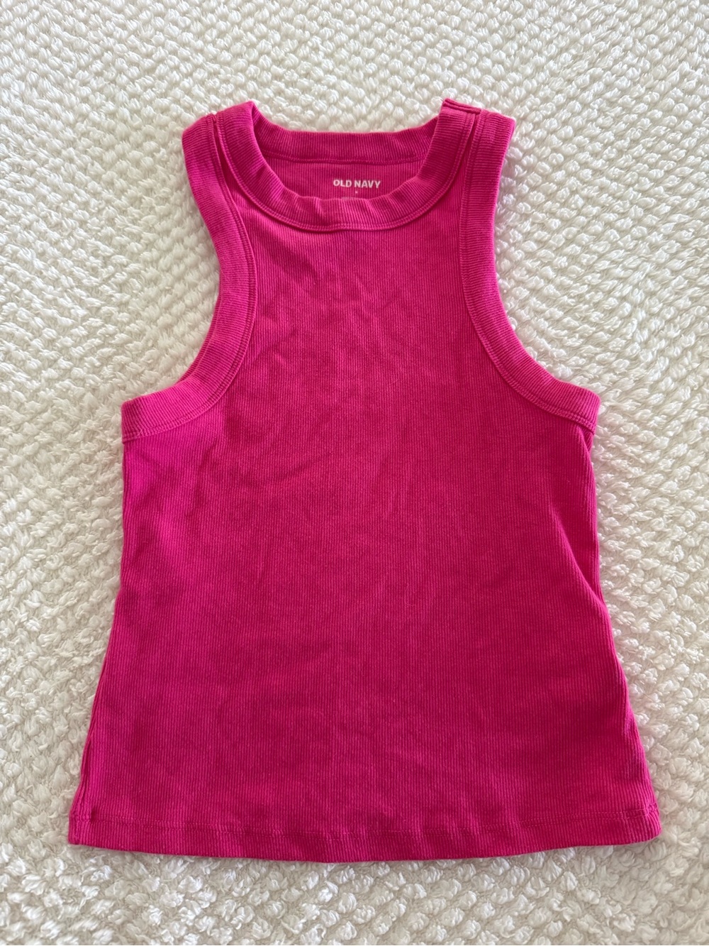 Old Navy Hot Pink Ribbed Tank Top